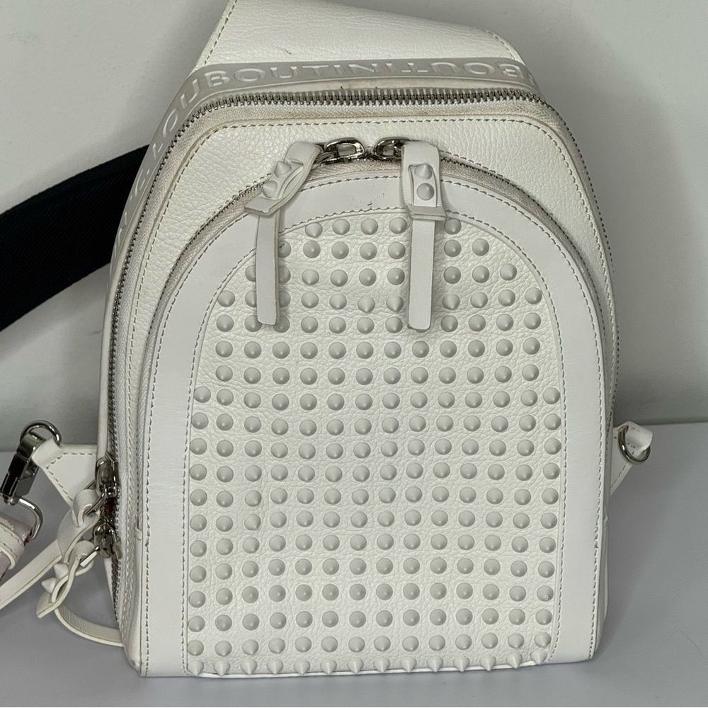 Christian Louboutin Loubifunk White Leather Sling Bag